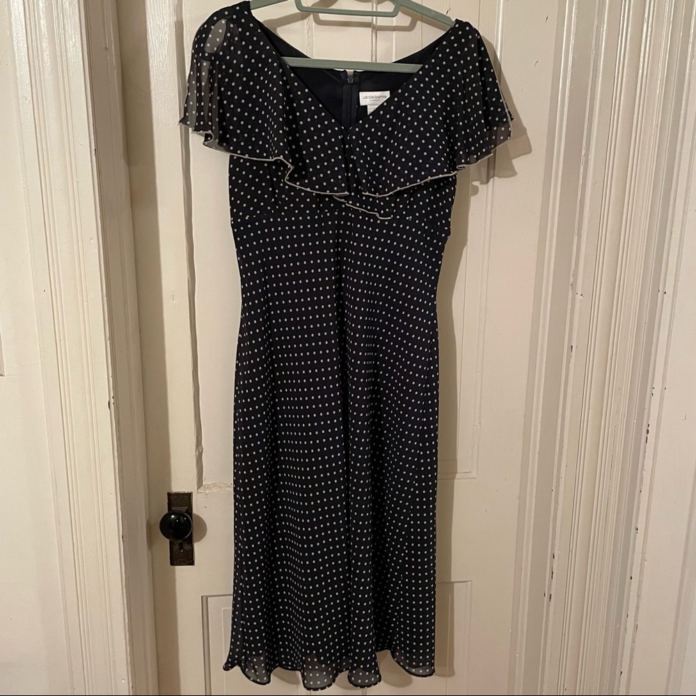 Elegant Black Polka Dot Dress